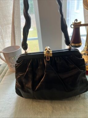Dofan black bag made in France vintage around 1960s